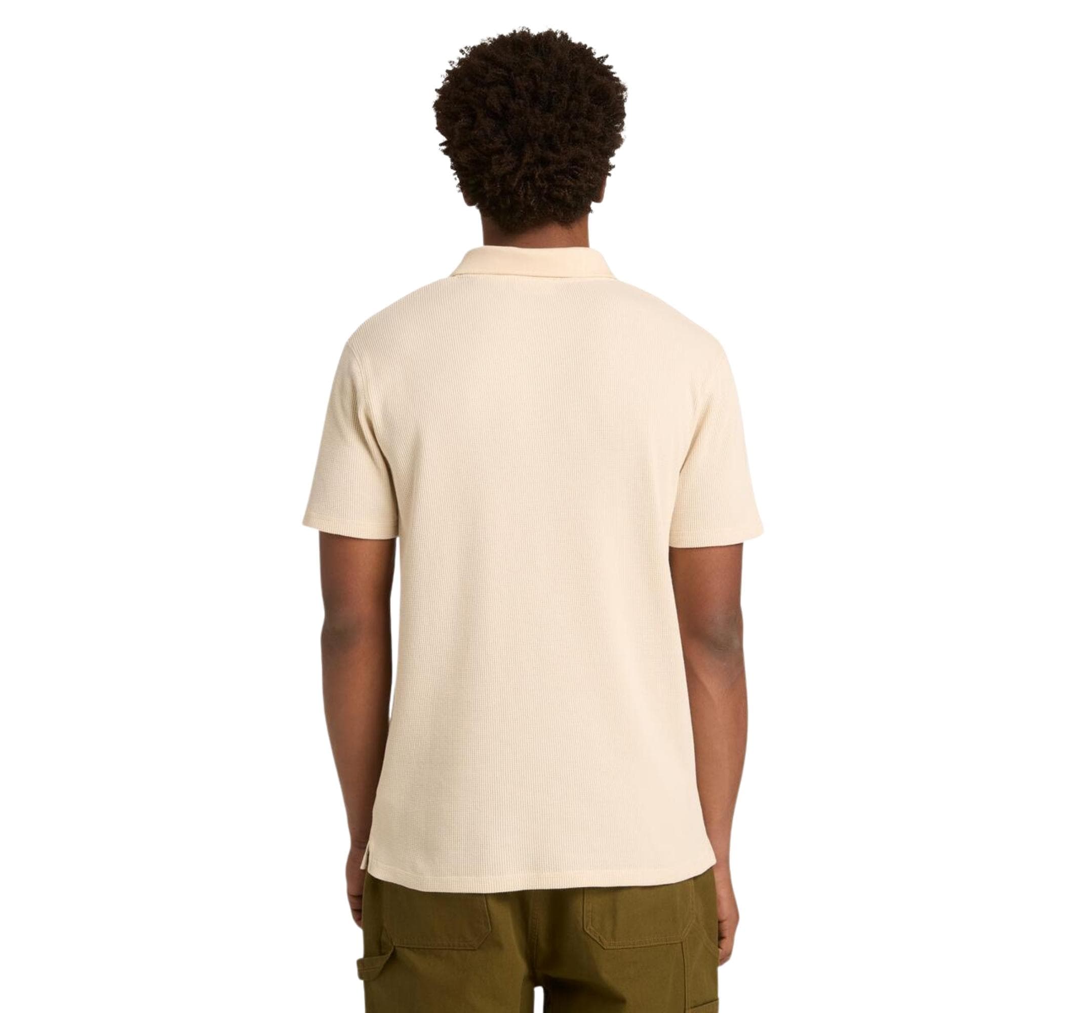 Timberland Timberland Wharf Rıver Waffle Short Sleeve Polo Erkek T-Shirt Krem - 2