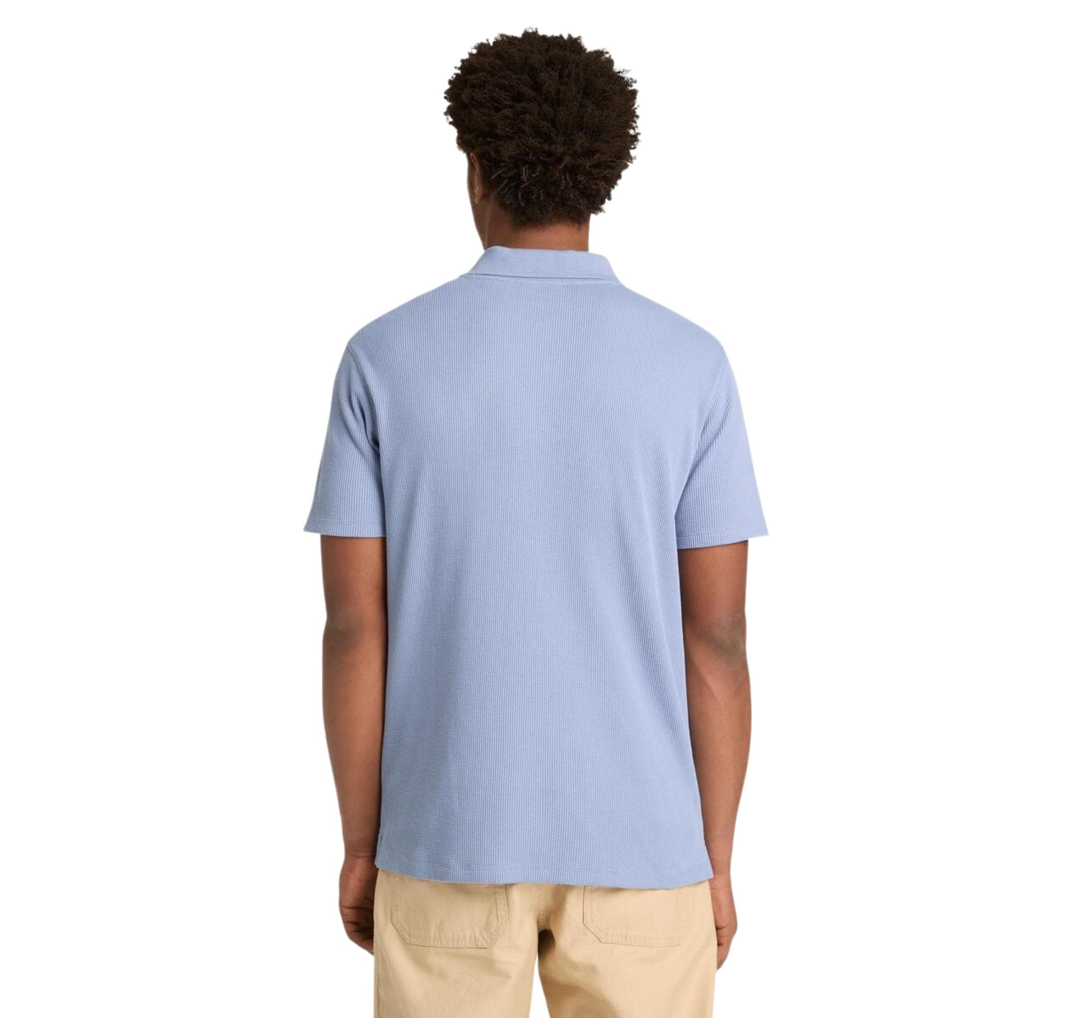 Timberland Timberland Wharf Rıver Waffle Short Sleeve Polo Erkek T-Shirt Mavi - 2