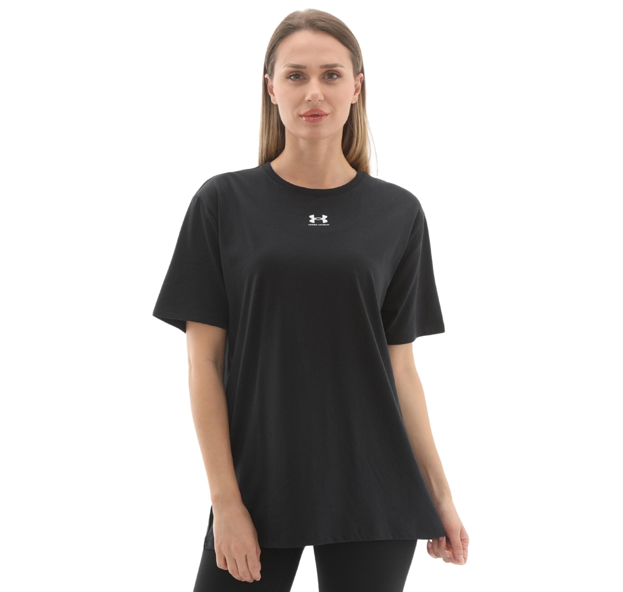 Under Armour Under Armour Campus Oversize Ss Kadın T-Shirt Siyah