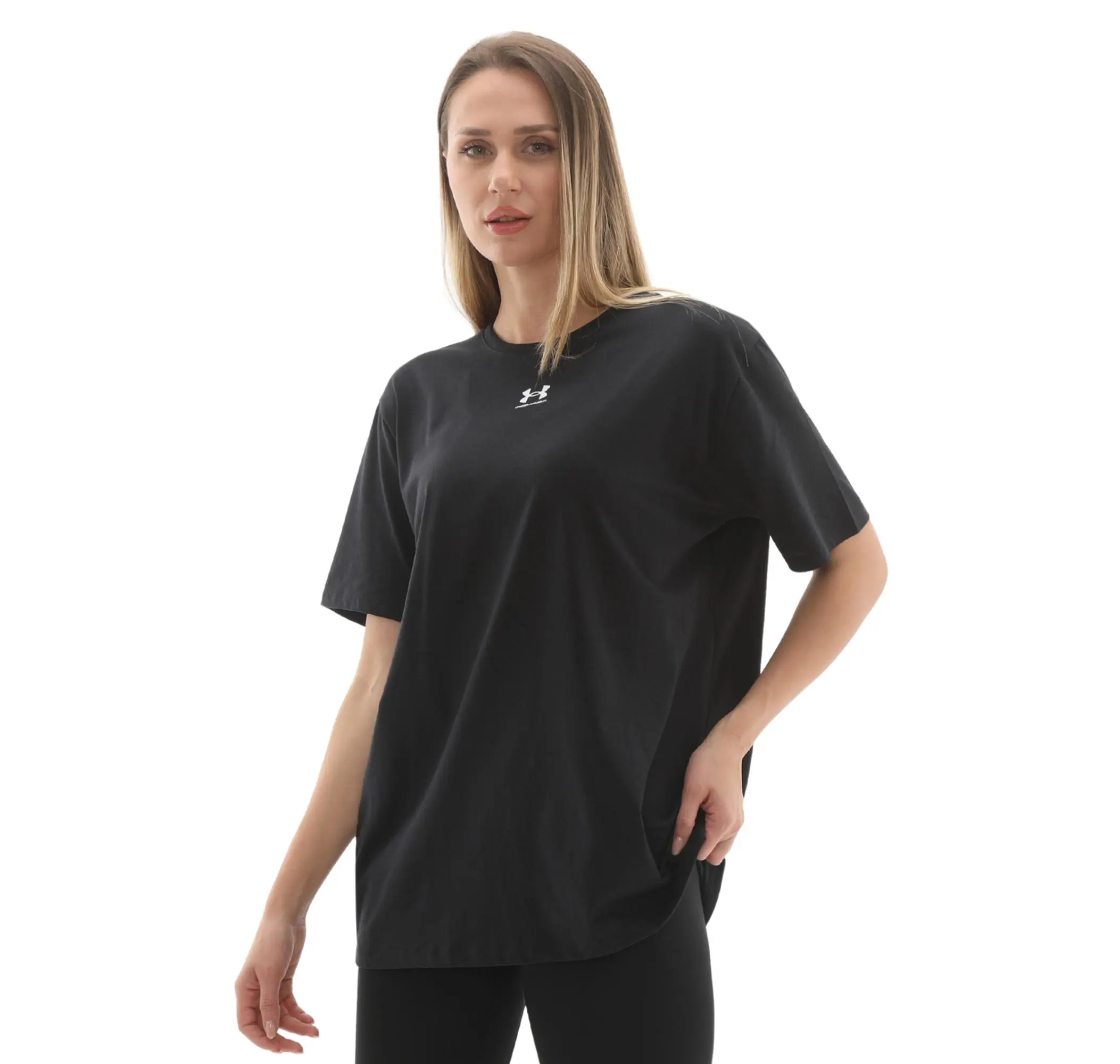 Under Armour Under Armour Campus Oversize Ss Kadın T-Shirt Siyah - 3