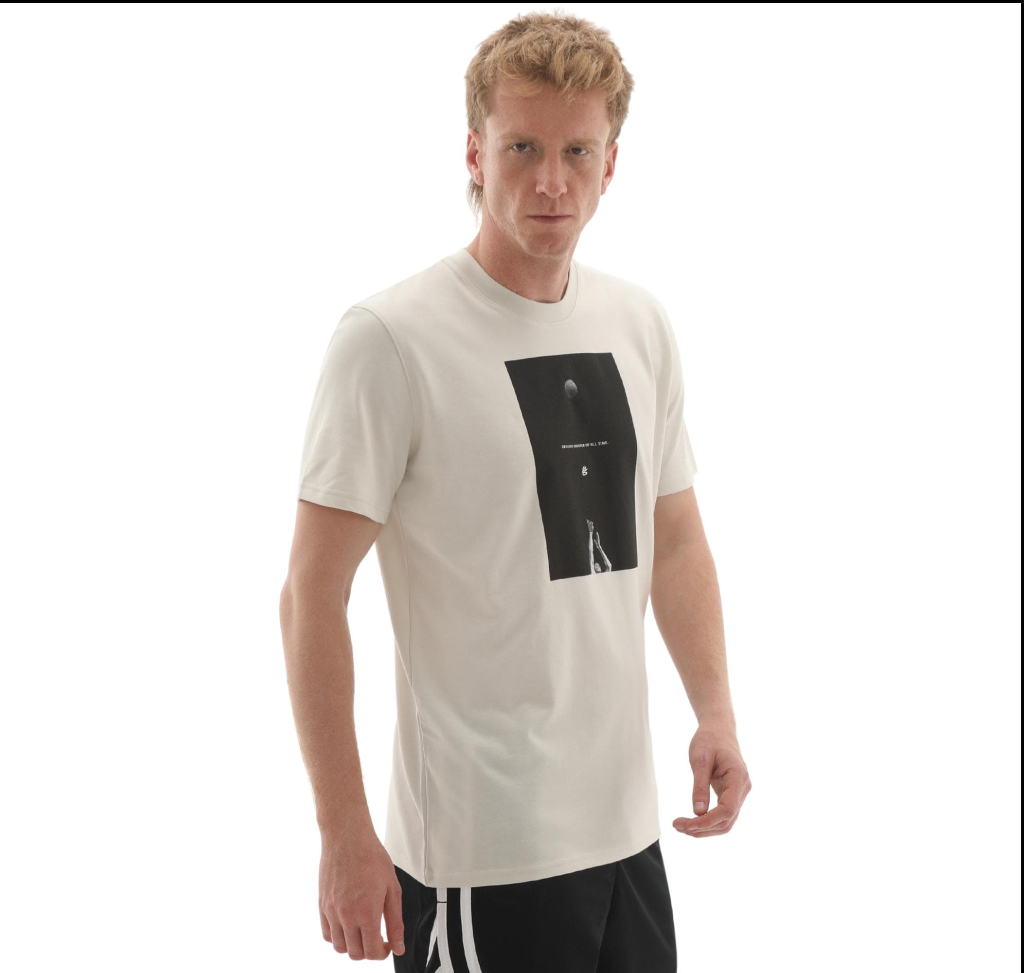 Under Armour Under Armour Curry Greatest Shooter Tee Erkek T-Shirt Krem - 3