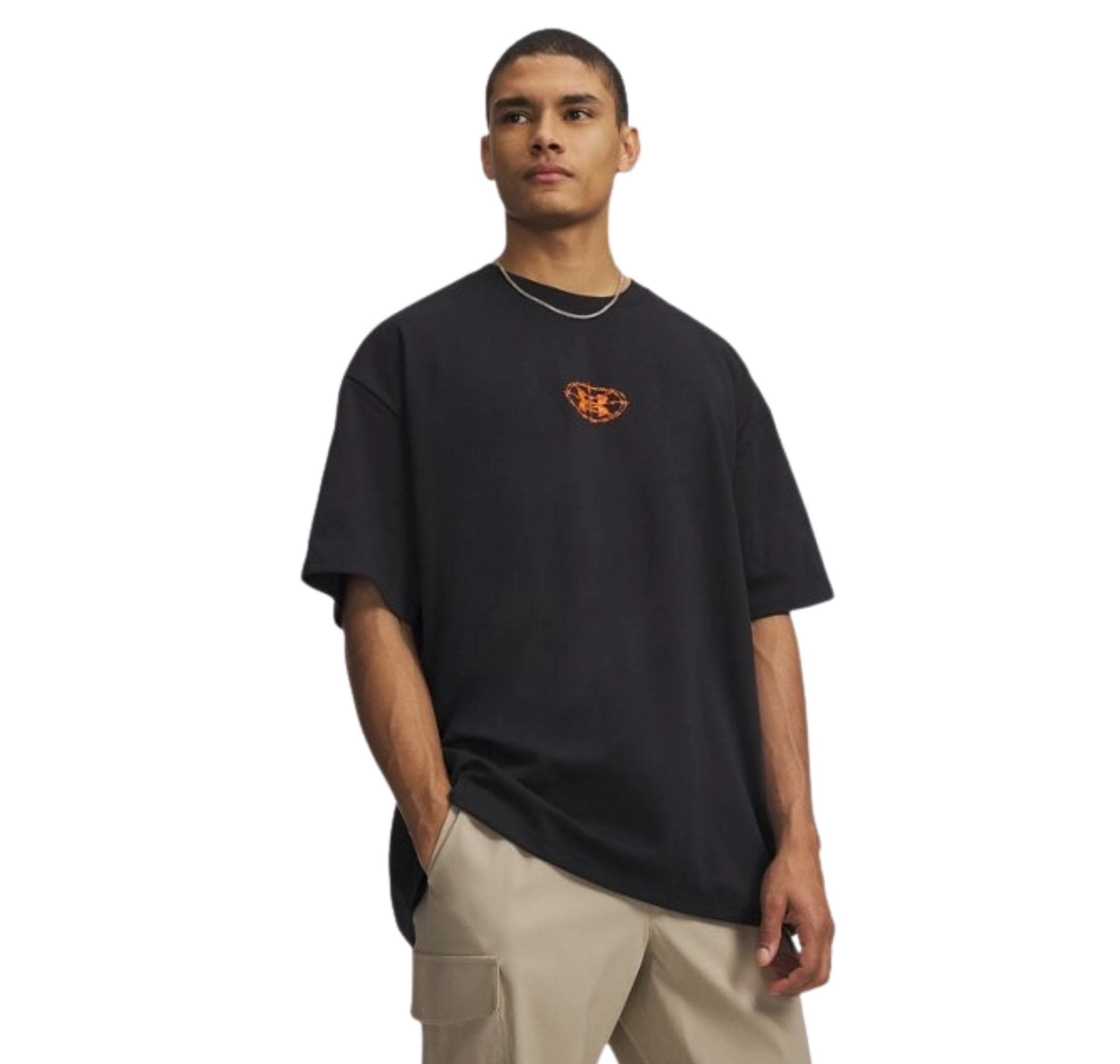 Under Armour Under Armour U M Hwt Hoops Photoreal Ss Erkek T-Shirt Siyah