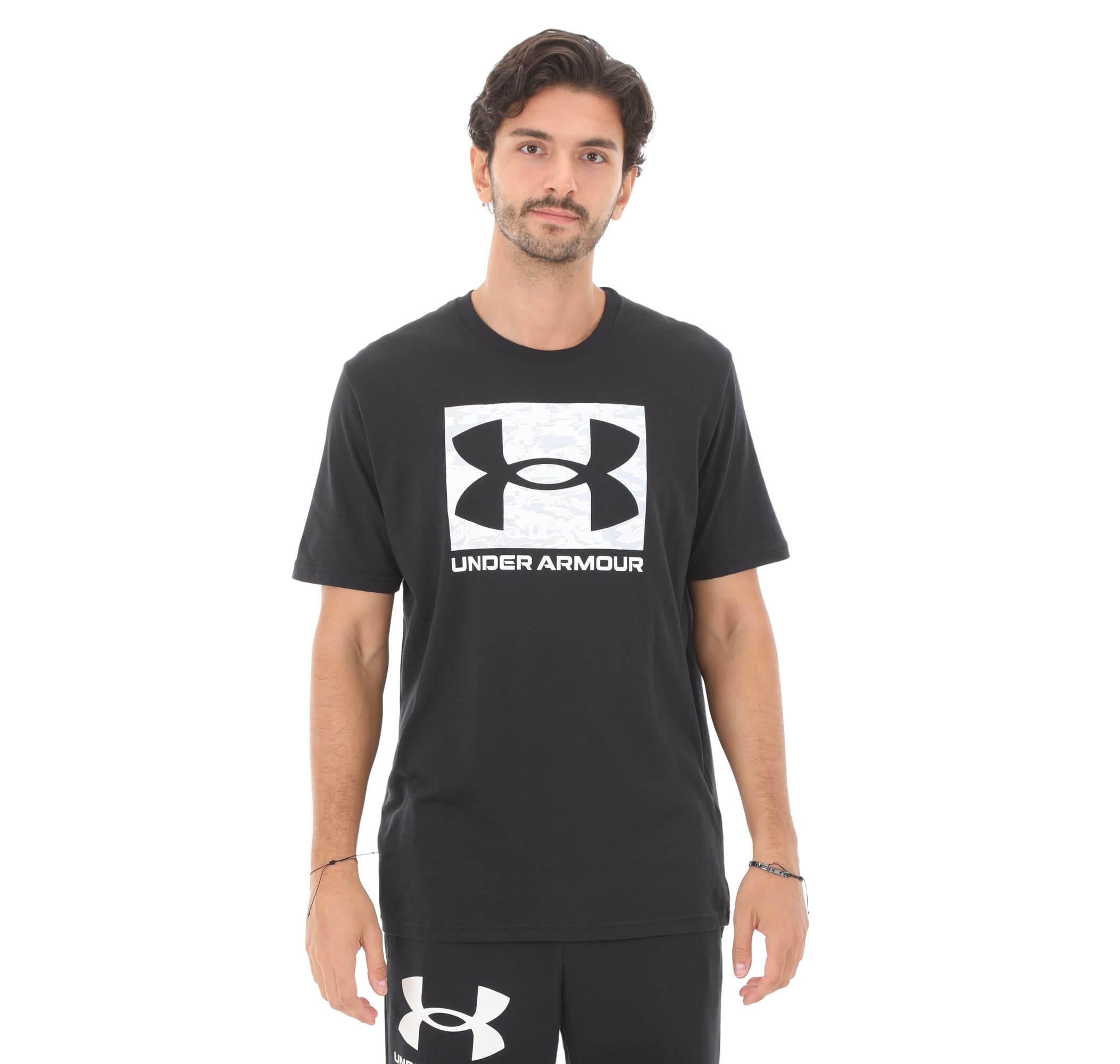 Under Armour Under Armour Ua Abc Camo Boxed Logo Ss Erkek T-Shirt Siyah