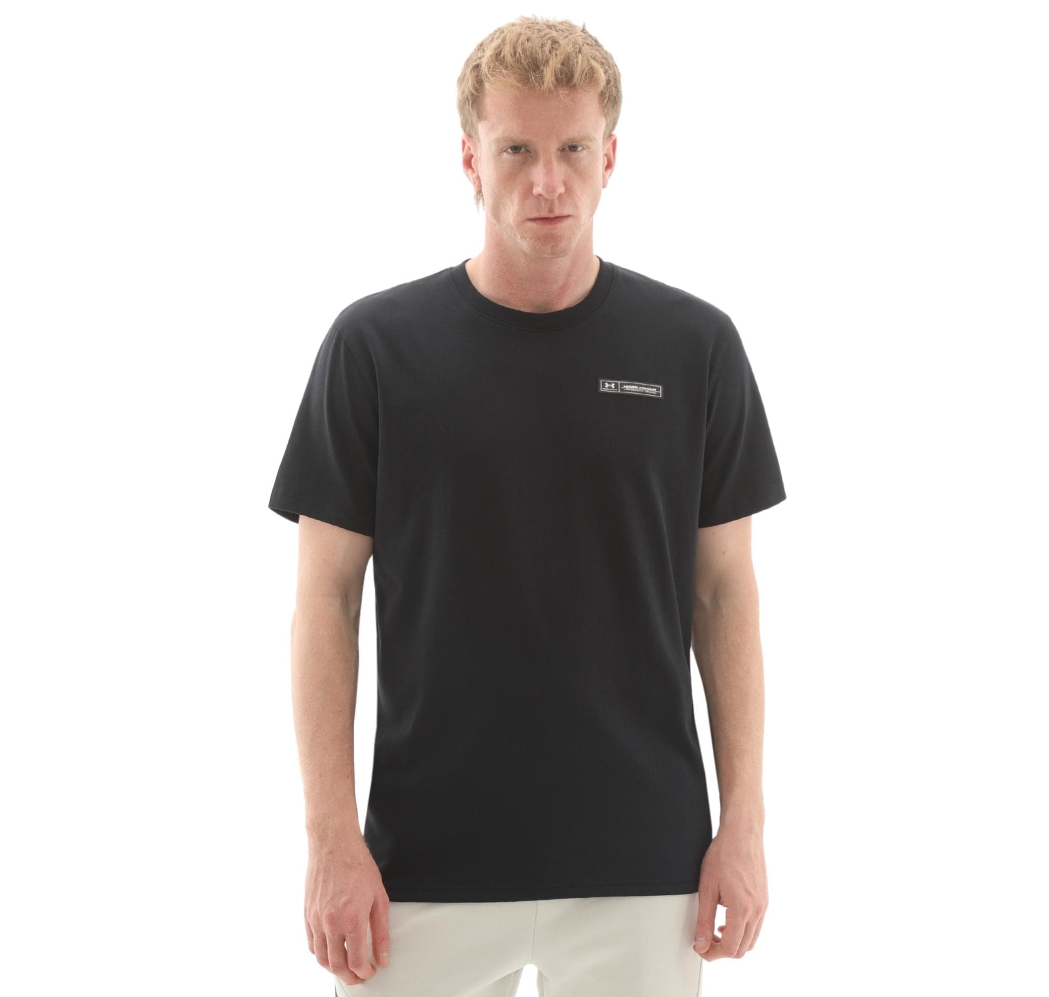 Under Armour Under Armour Ua Hw Armour Label Ss Erkek T-Shirt Siyah