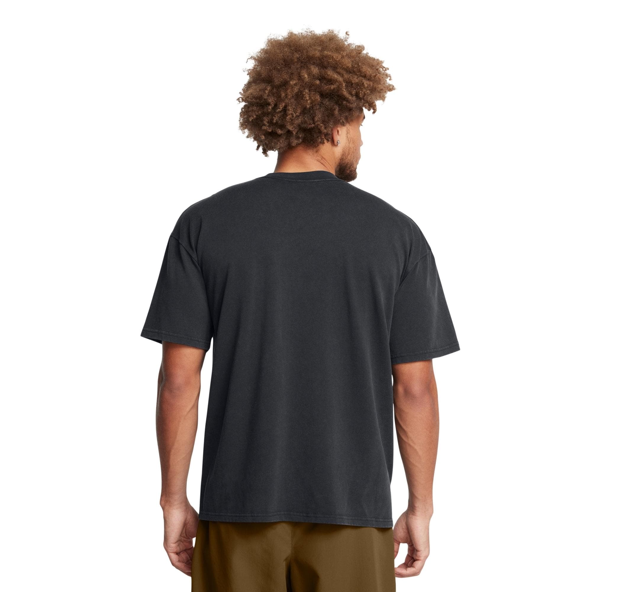 Under Armour Under Armour Ua M Hw Os Logo Wash Ss Erkek T-Shirt Siyah - 2