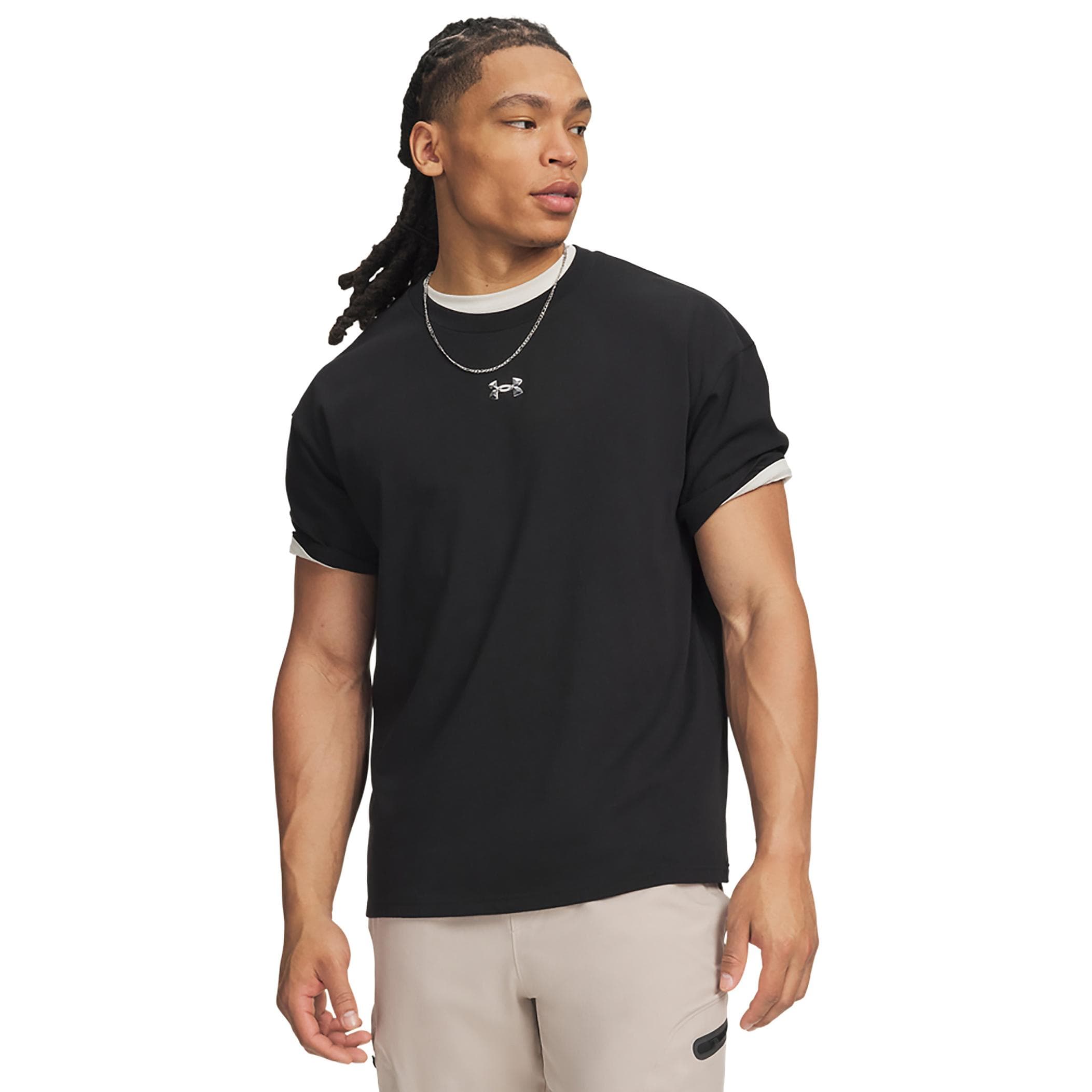 Under Armour Under Armour Ua M Hwt Metal Logo Ss Erkek T-Shirt Siyah