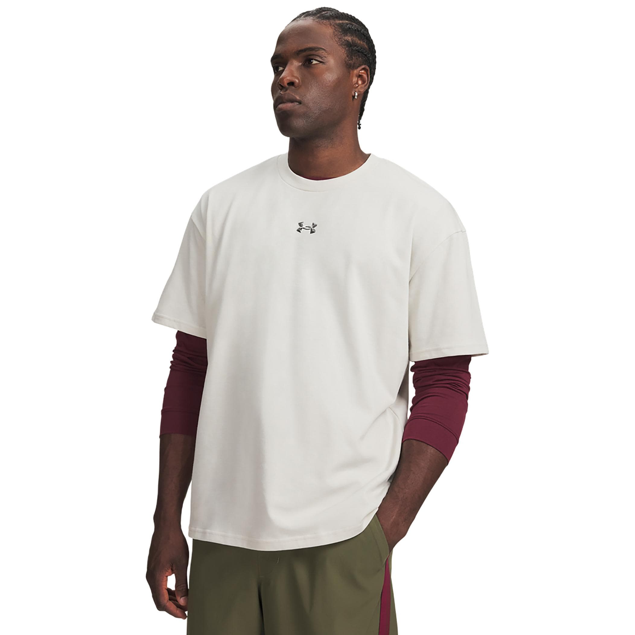 Under Armour Under Armour Ua M Hwt Metal Logo Ss Erkek T-Shirt Beyaz