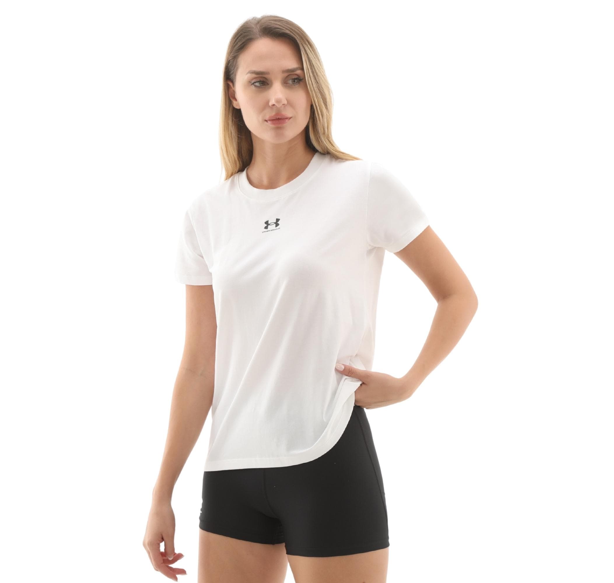 Under Armour Under Armour Ua Rival Core Ss Kadın T-Shirt Beyaz - 2