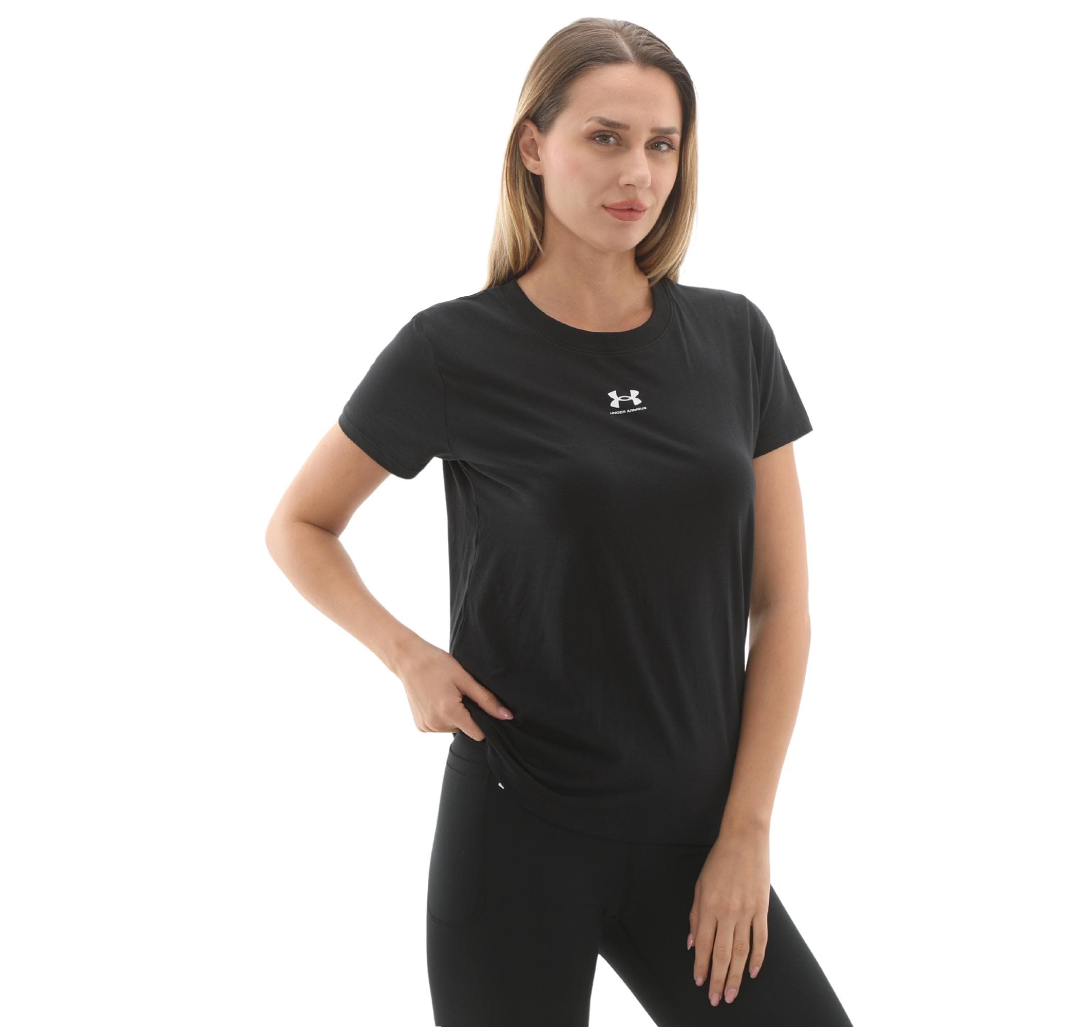 Under Armour Under Armour Ua Rival Core Ss Kadın T-Shirt Siyah - 3