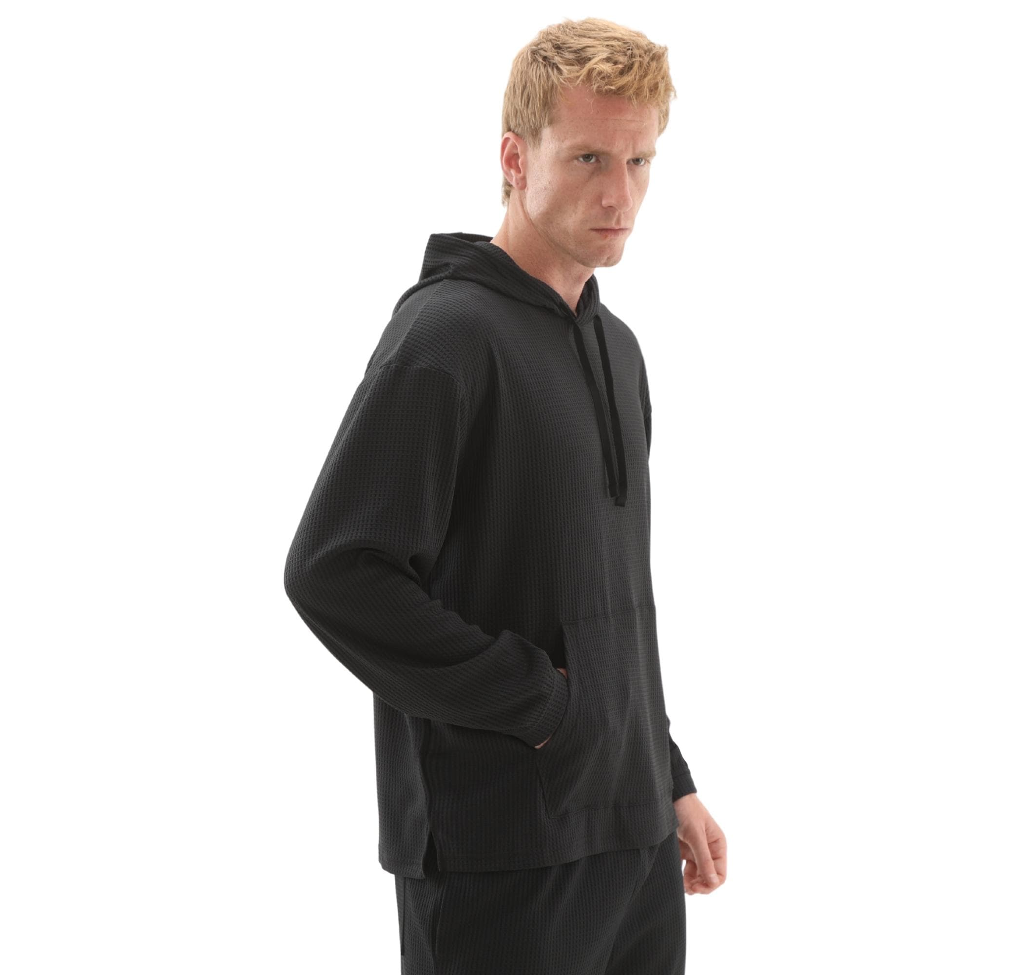 Under Armour Under Armour Ua Rival Waffle Hoodie Erkek Sweatshirt Siyah - 2