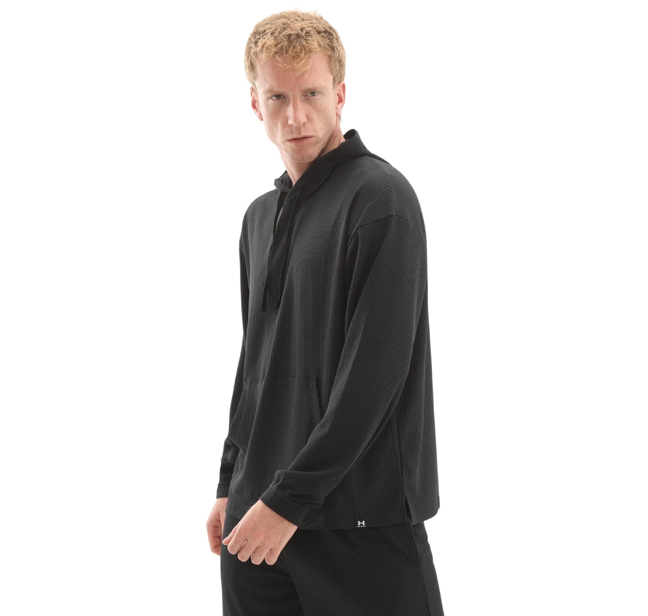 Under Armour Under Armour Ua Rival Waffle Hoodie Erkek Sweatshirt Siyah - 3