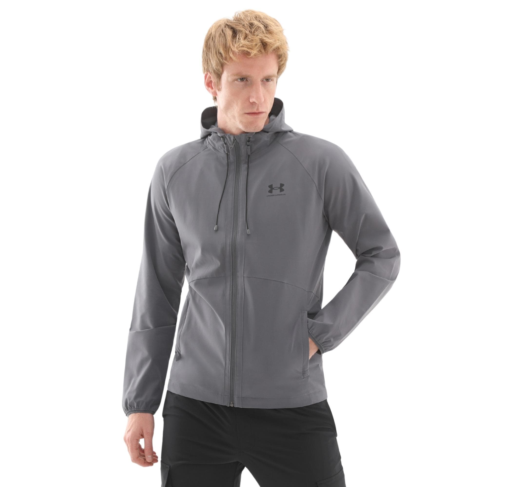Under Armour Under Armour Ua Stretch Wvn Windbreakereu Erkek Yağmurluk-Rüzgarlık Antrasit - 2