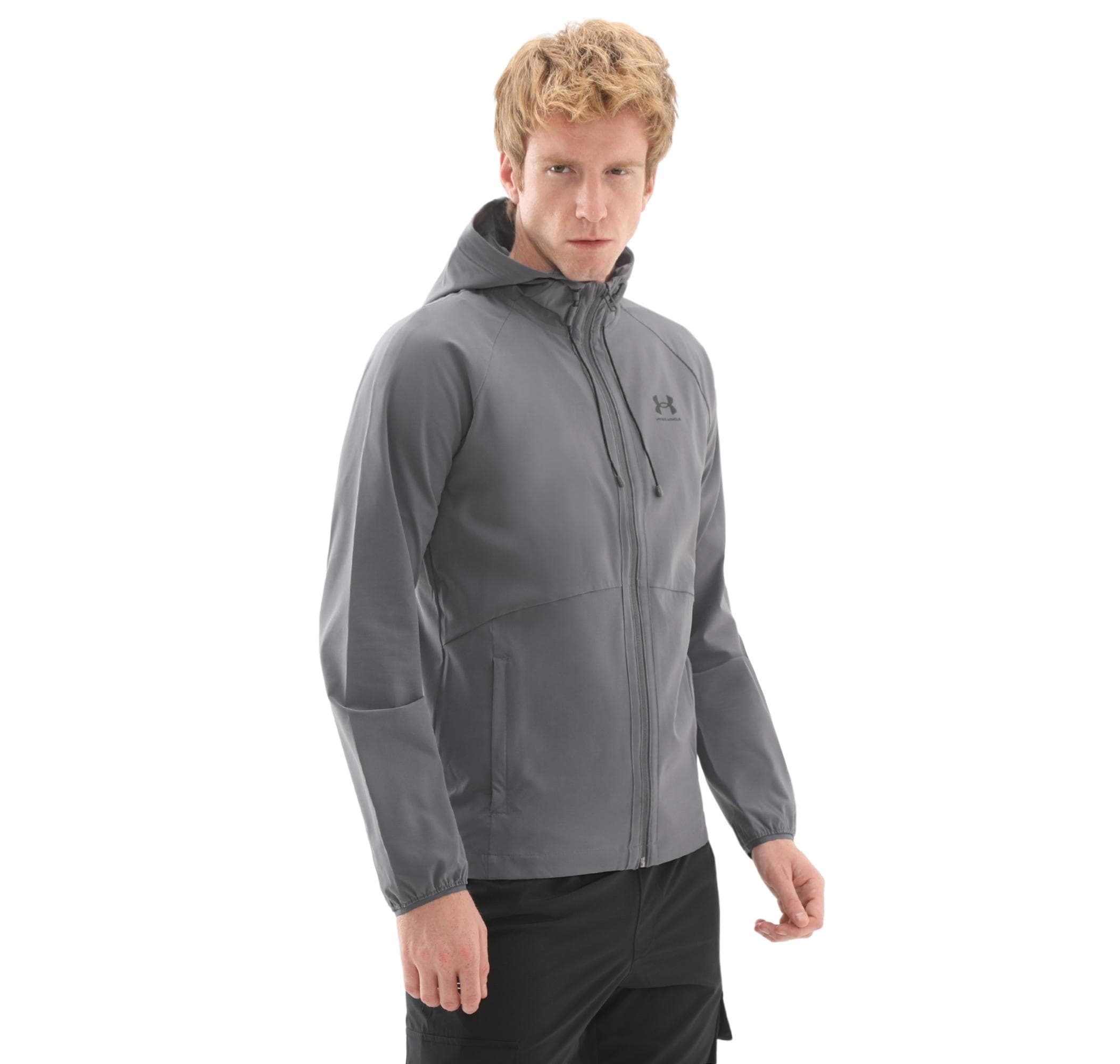 Under Armour Under Armour Ua Stretch Wvn Windbreakereu Erkek Yağmurluk-Rüzgarlık Antrasit - 3