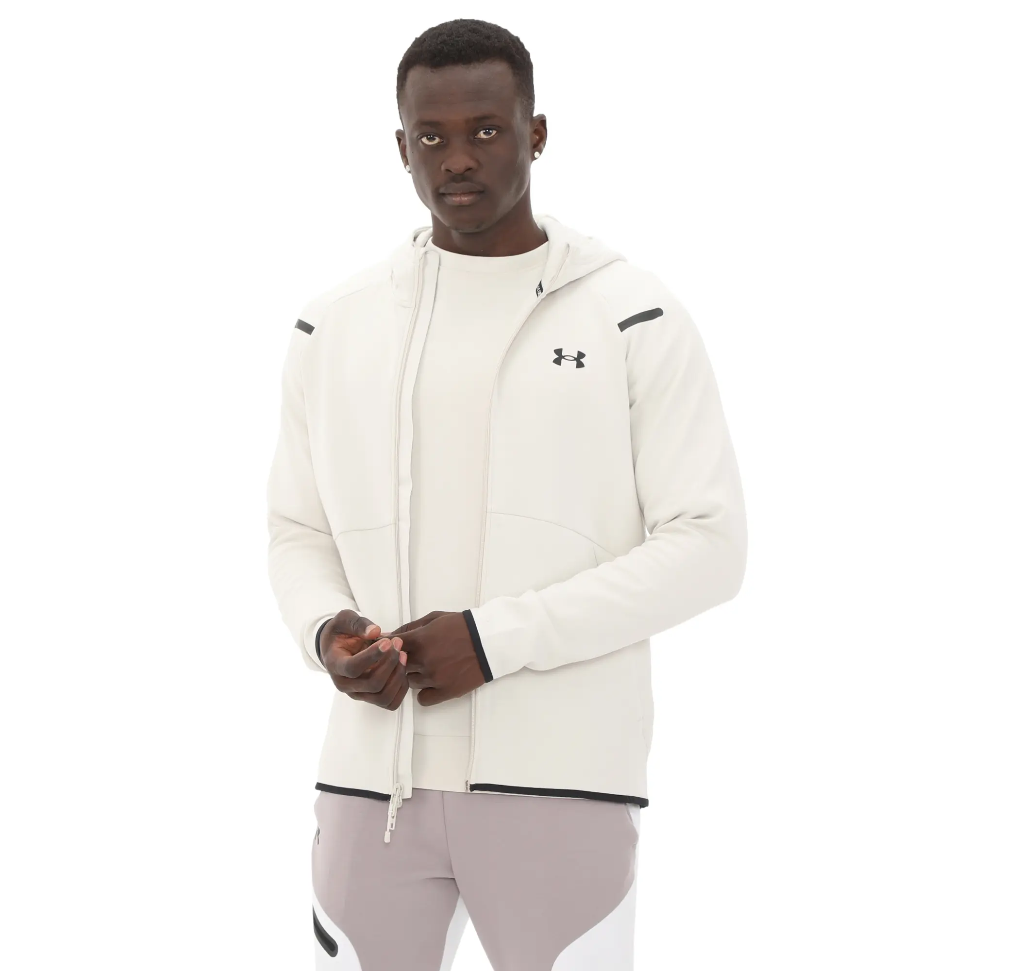 Under Armour Under Armour Ua Unstoppable Flc Fz Hd Eu Erkek Ceket Beyaz