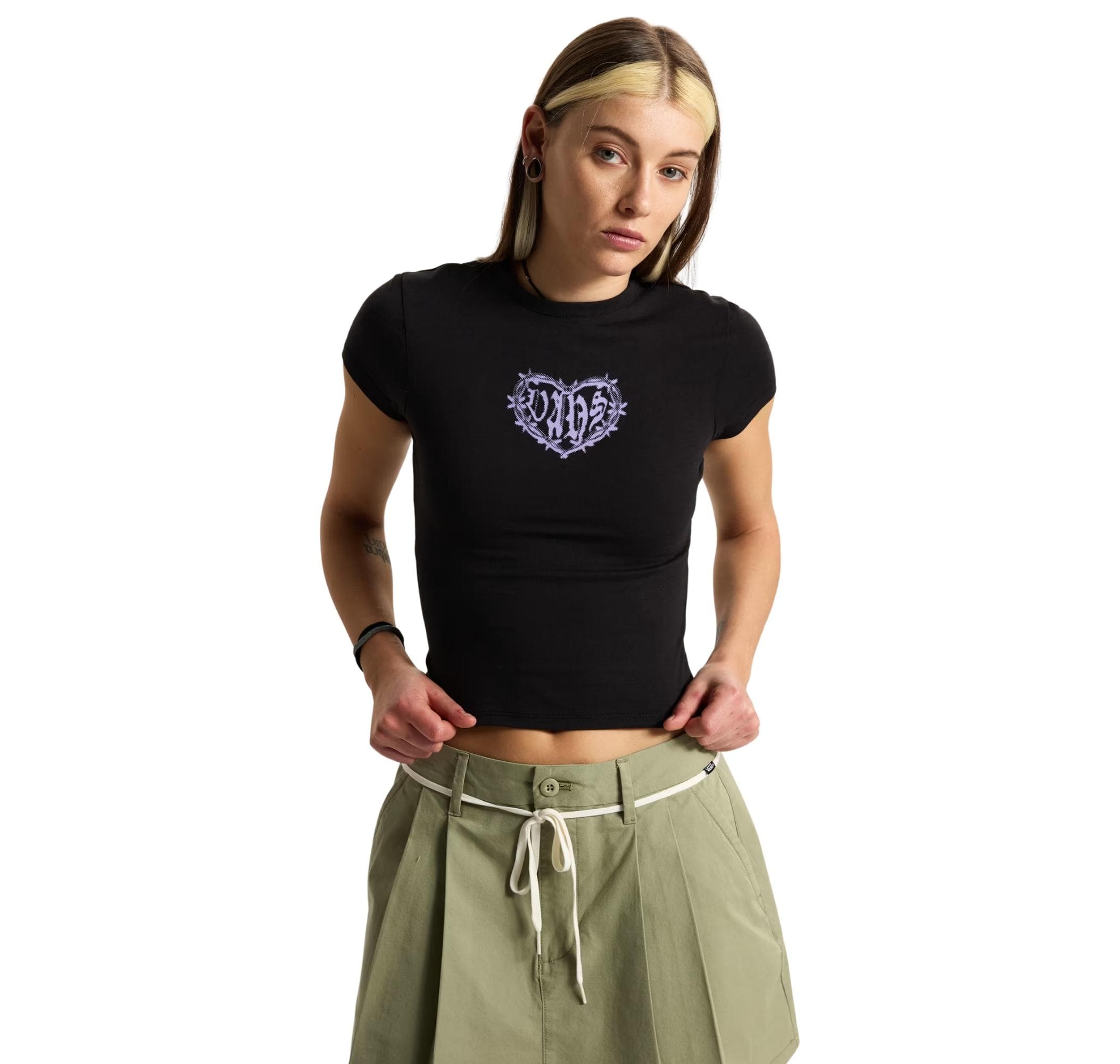 Vans Vans Barbed Heart W Tee Kadın T-Shirt Siyah - 3