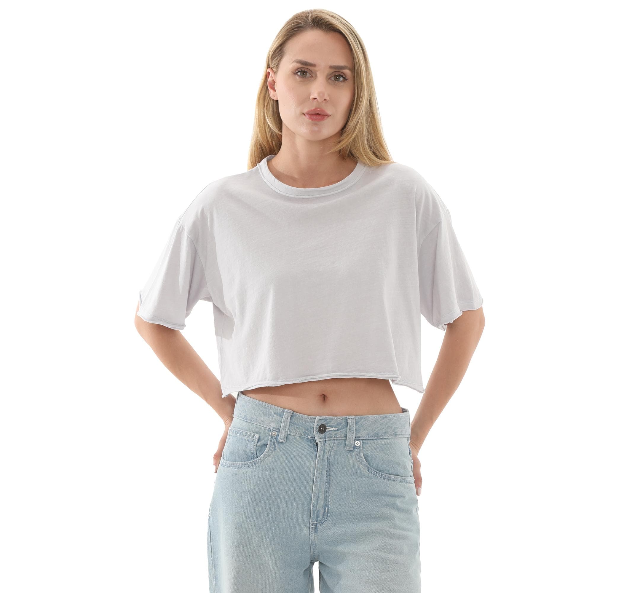 Vans Vans Relaxed Crop Wash Ss Tee Kadın T-Shirt Pembe - 2