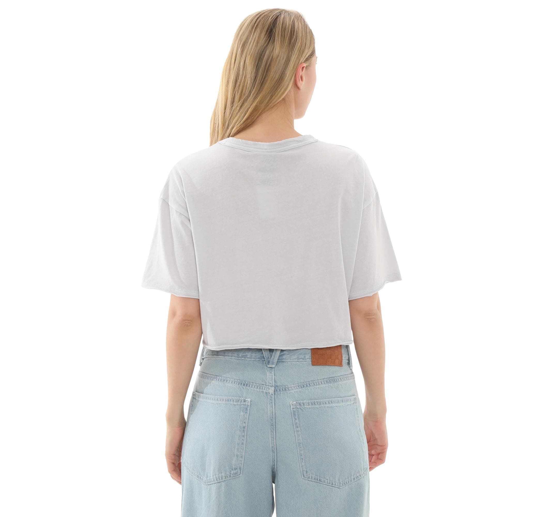 Vans Vans Relaxed Crop Wash Ss Tee Kadın T-Shirt Pembe - 4