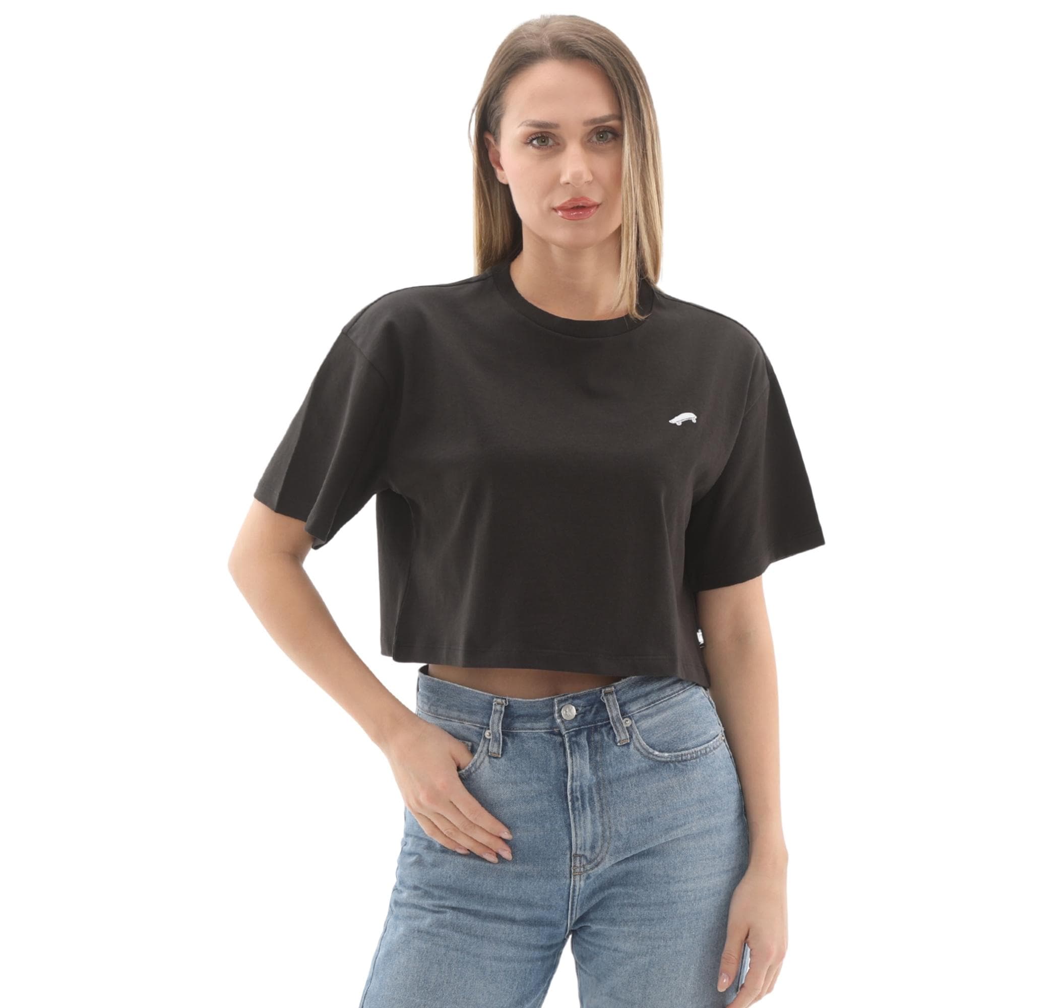 Vans Vans W Salton Relax Crop Ss Kadın T-Shirt Siyah