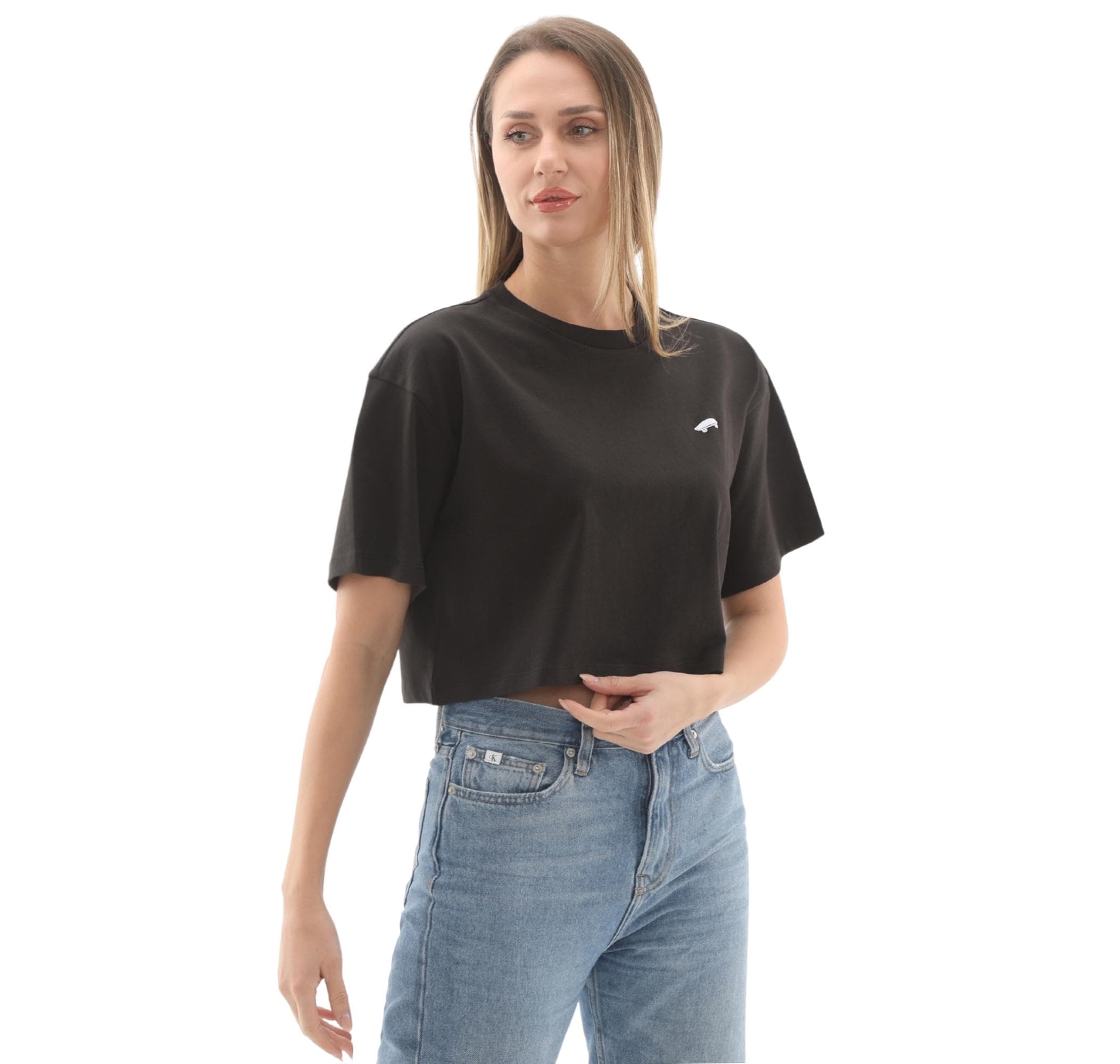Vans Vans W Salton Relax Crop Ss Kadın T-Shirt Siyah - 3
